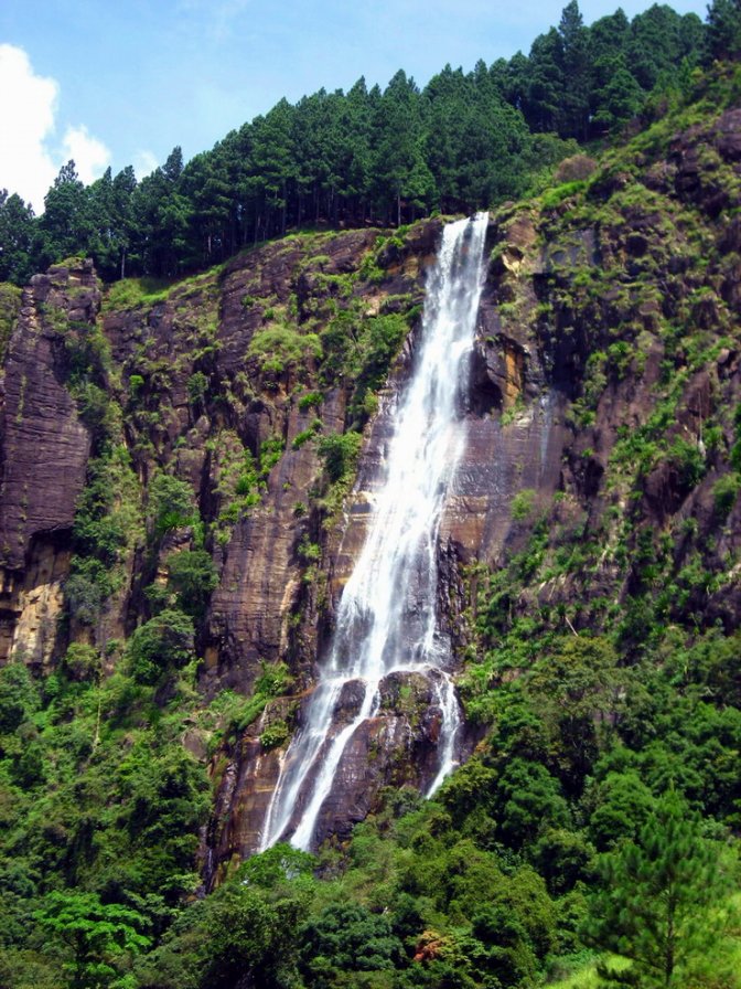 Bambarakanda Waterfall, Sri Lanka's tallest waterfall